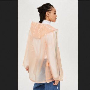 Topshop Exclusive Peach Raincoat